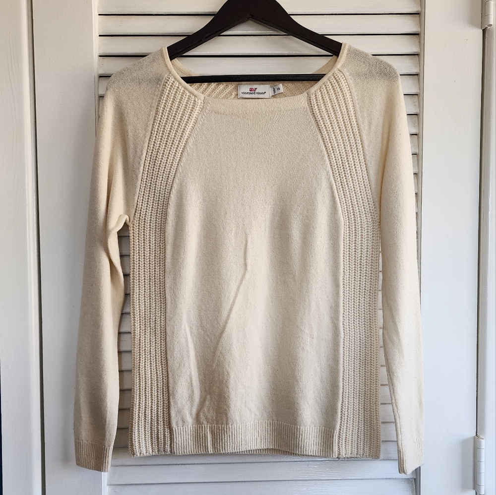 Vineyard Vines Wool/Cashmere Women's Cream Sweater
